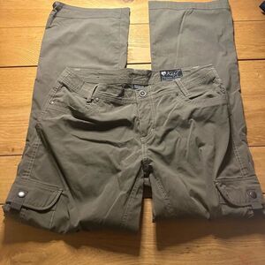 Kuhl mountainwear pants khaki green 12 hiking outdoor